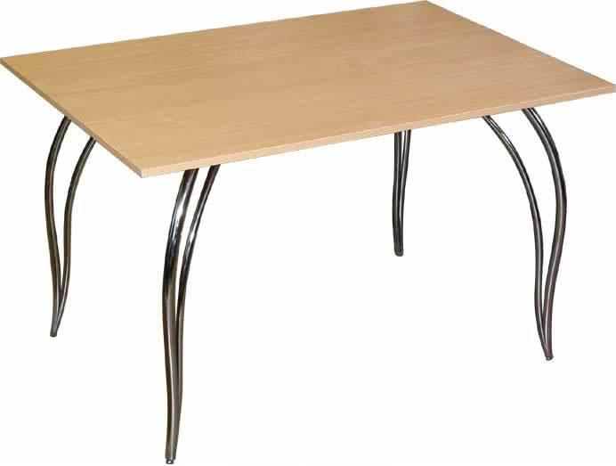 Стол обеденный прямоугольный 600х1000 мм, на металлокаркасе